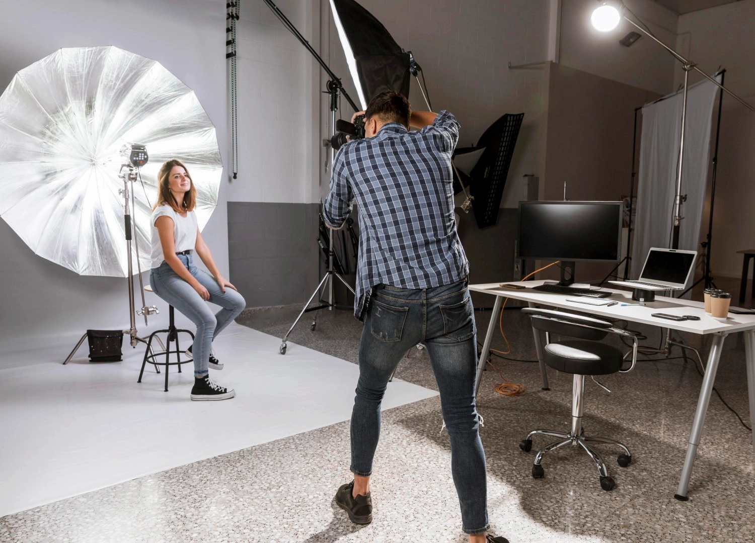 Fotostudio met professionele apparatuur